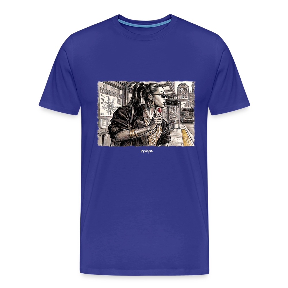 Standing at the Bus Stop 2 - royal blue